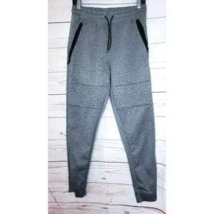 Southpole Embroidered Medium Gray Black Zipper Pockets Joggers